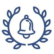 marriage licences icon with wedding bell illustration